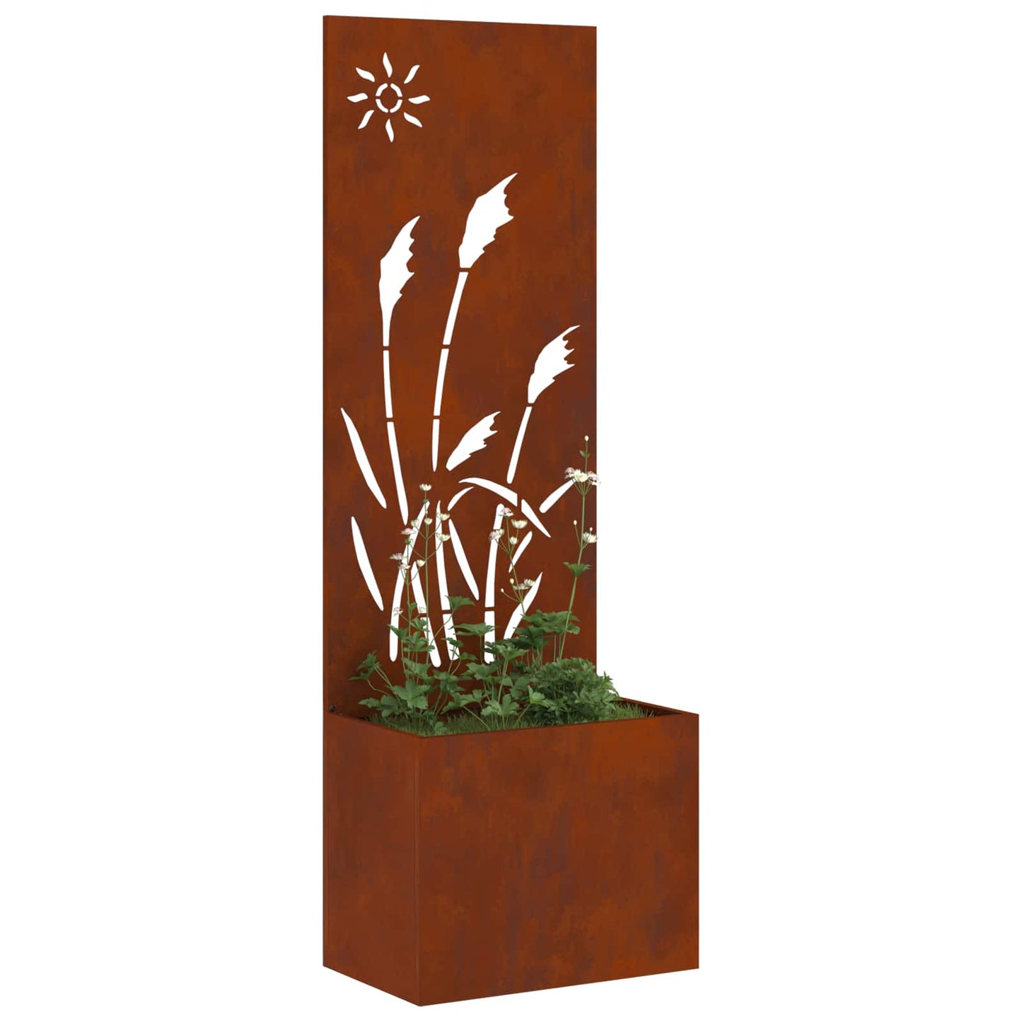 Schermo per privacy in giardino Traforo Ruggine 50 x 140 cm