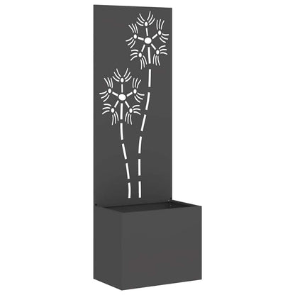 Schermo per privacy in giardino Floreale Nero 50 x 32 x 150 cm