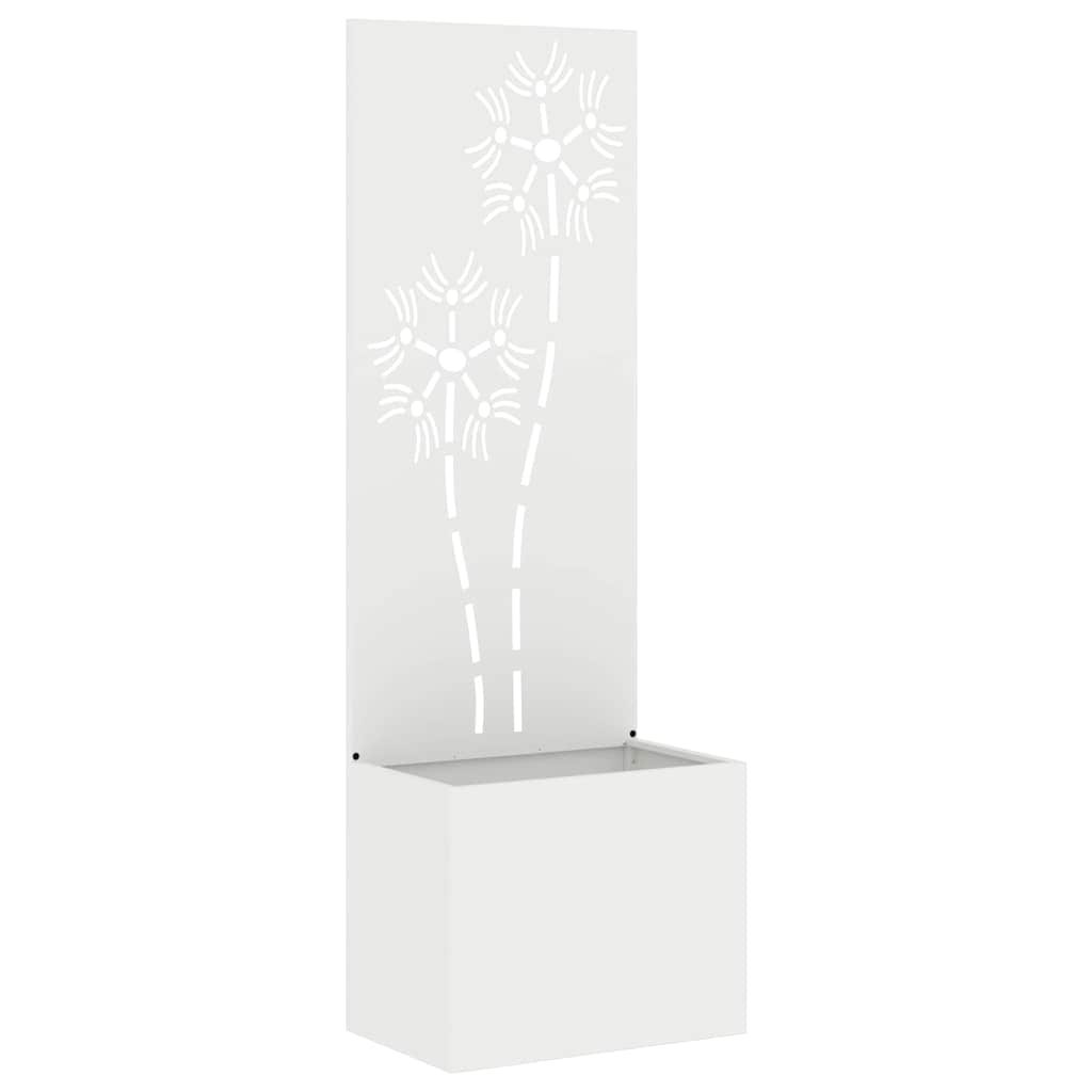 Schermo per privacy in giardino Floreale Bianco 50 x 140 cm