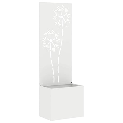 Schermo per privacy in giardino Floreale Bianco 50 x 140 cm