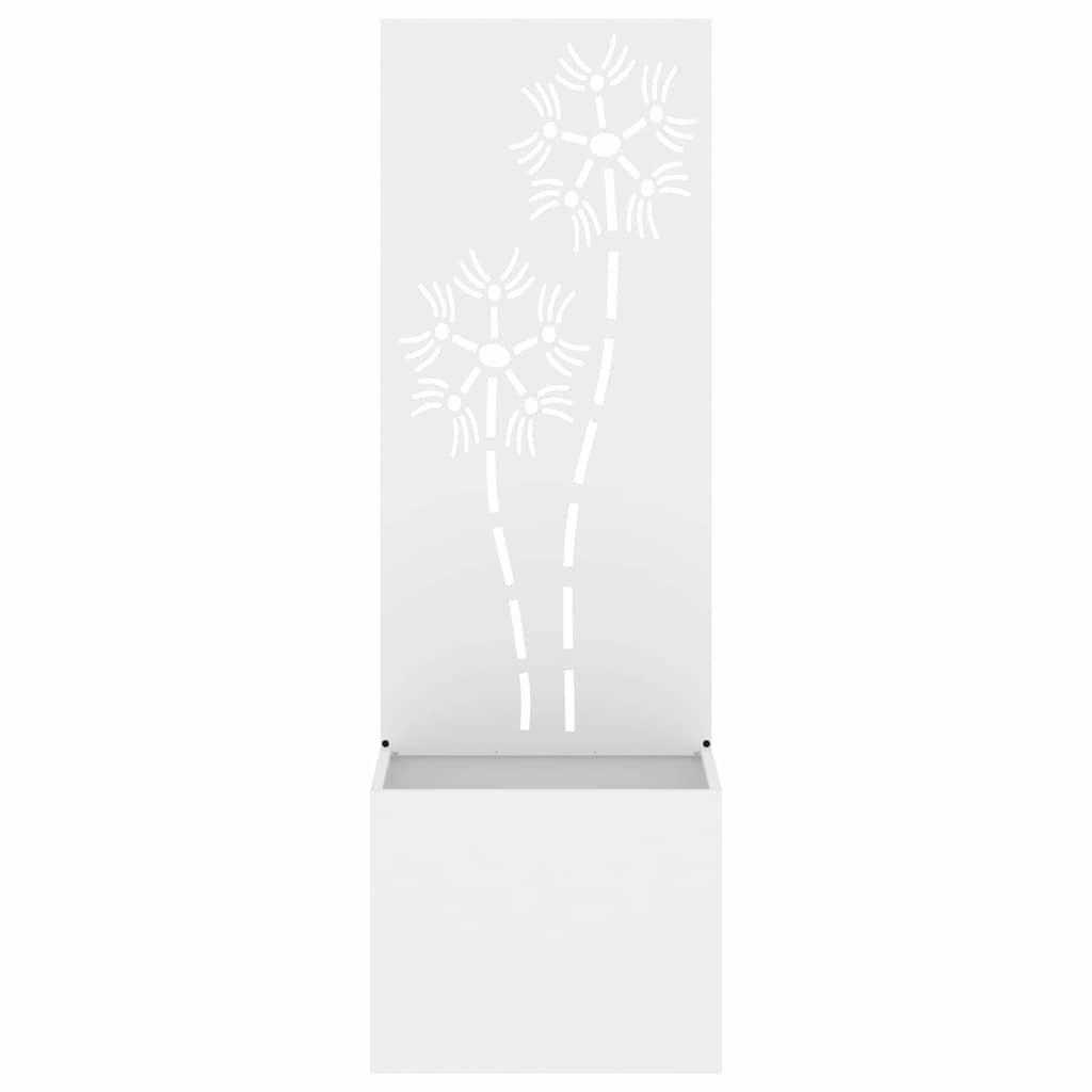 Schermo per privacy in giardino Floreale Bianco 50 x 140 cm
