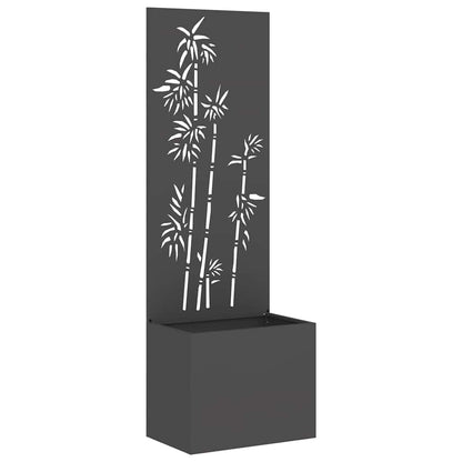 Schermo per privacy in giardino Floreale Nero 50 x 140 cm