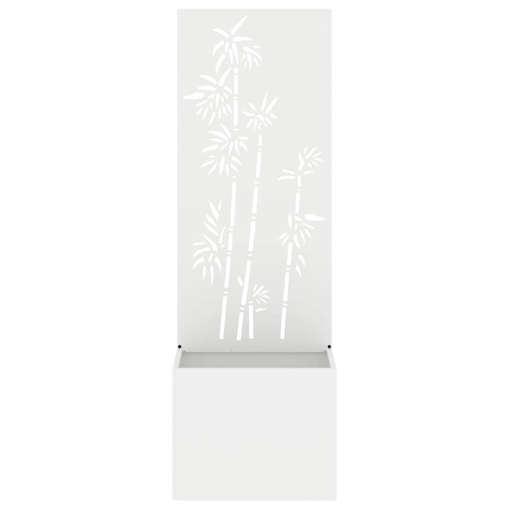 Schermo per privacy in giardino Floreale Bianco 50 x 140 cm