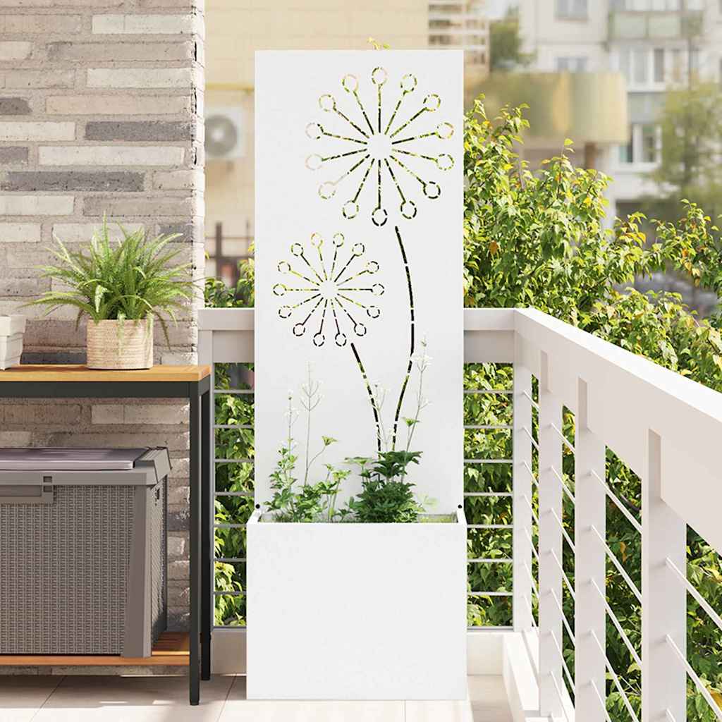 Schermo per privacy in giardino Traforo Bianco 50 x 140 cm