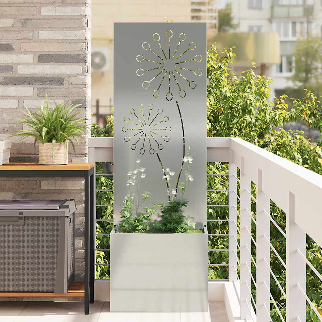 Schermo per privacy in giardino Traforo Argento 50 x 140 cm