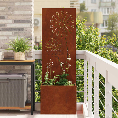 Schermo per privacy in giardino Traforo Ruggine 50 x 140 cm