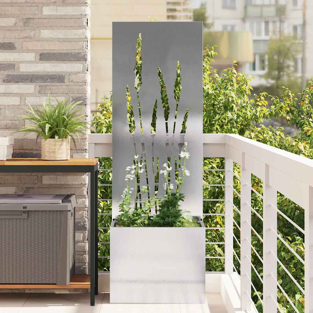 Schermo per privacy in giardino Traforo Argento 50 x 140 cm