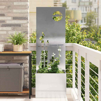 Schermo per privacy in giardino Traforo Argento 50 x 140 cm
