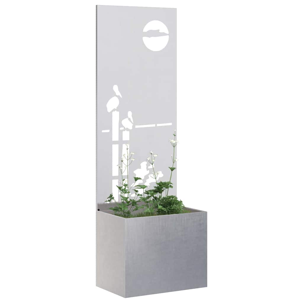 Schermo per privacy in giardino Traforo Argento 50 x 140 cm