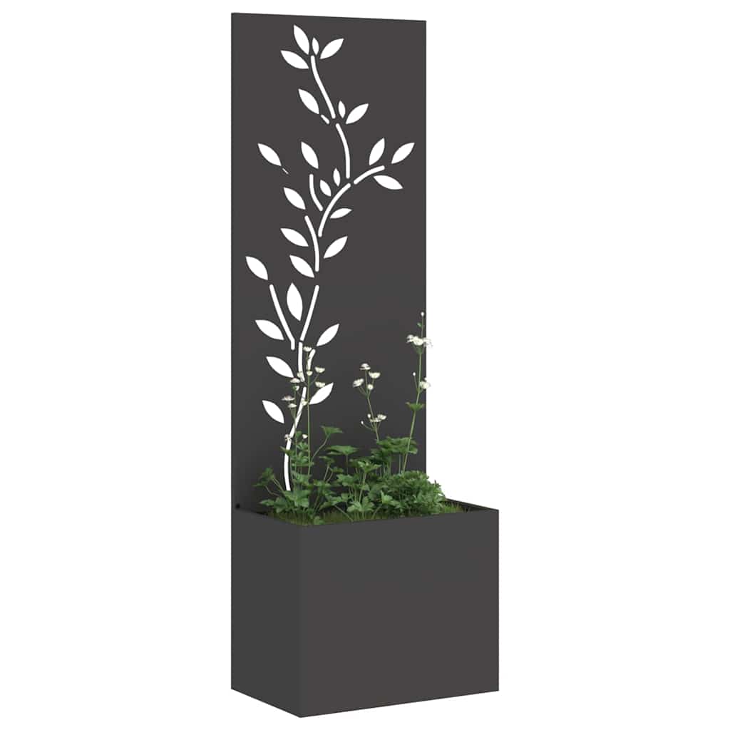 Schermo per privacy in giardino Floreale Nero 50 x 32 x 150 cm