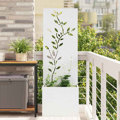 Schermo per privacy in giardino Floreale Bianco 50 x 140 cm