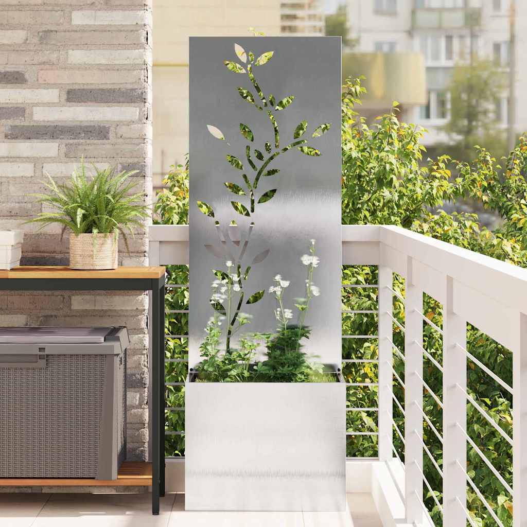 Schermo per privacy in giardino Floreale Argento 50 x 140 cm