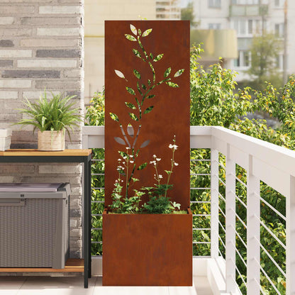 Schermo per privacy in giardino Floreale Ruggine 50 x 140 cm