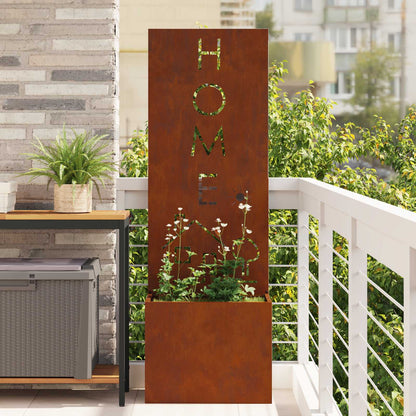 Schermo per privacy in giardino Traforo Ruggine 50 x 140 cm