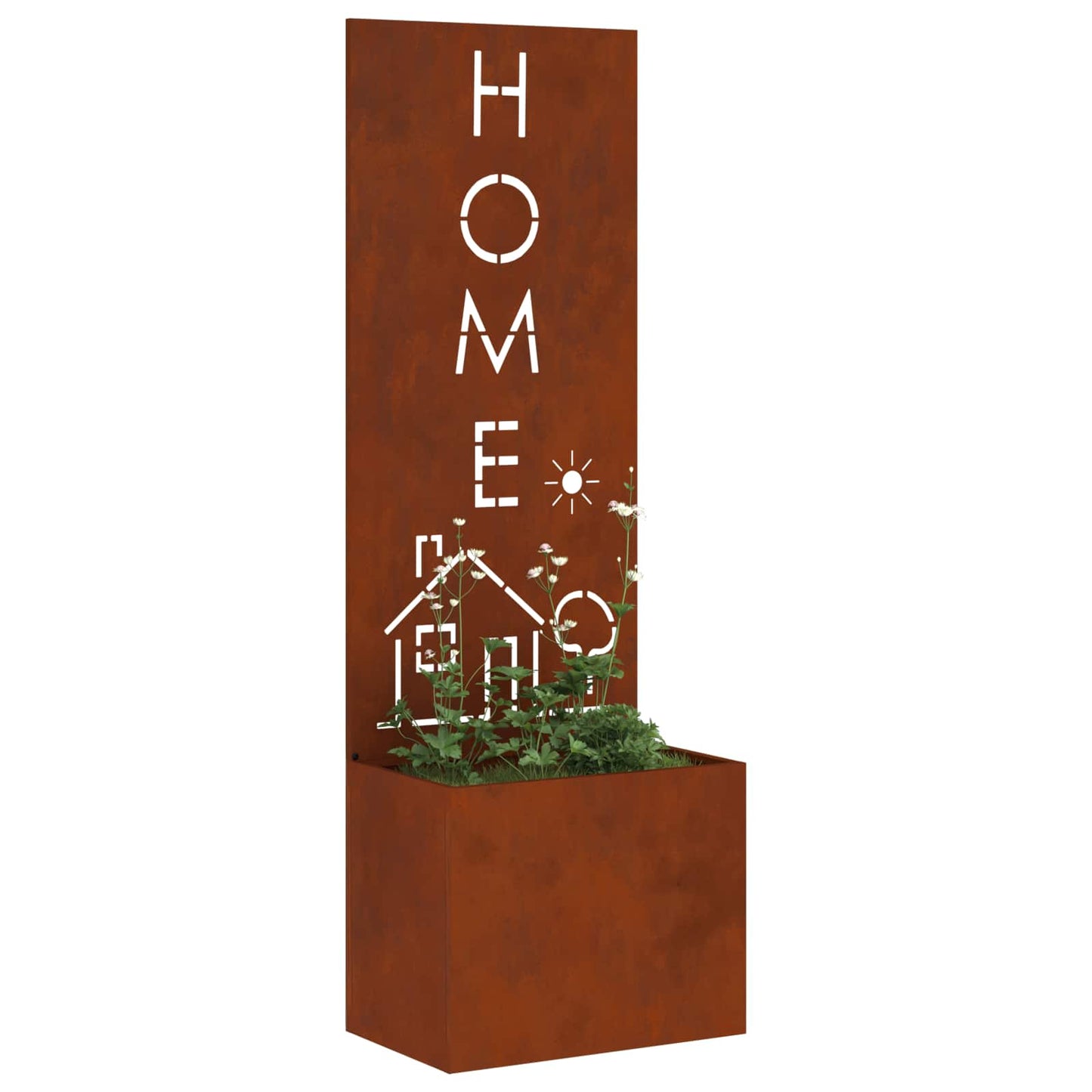 Schermo per privacy in giardino Traforo Ruggine 50 x 140 cm