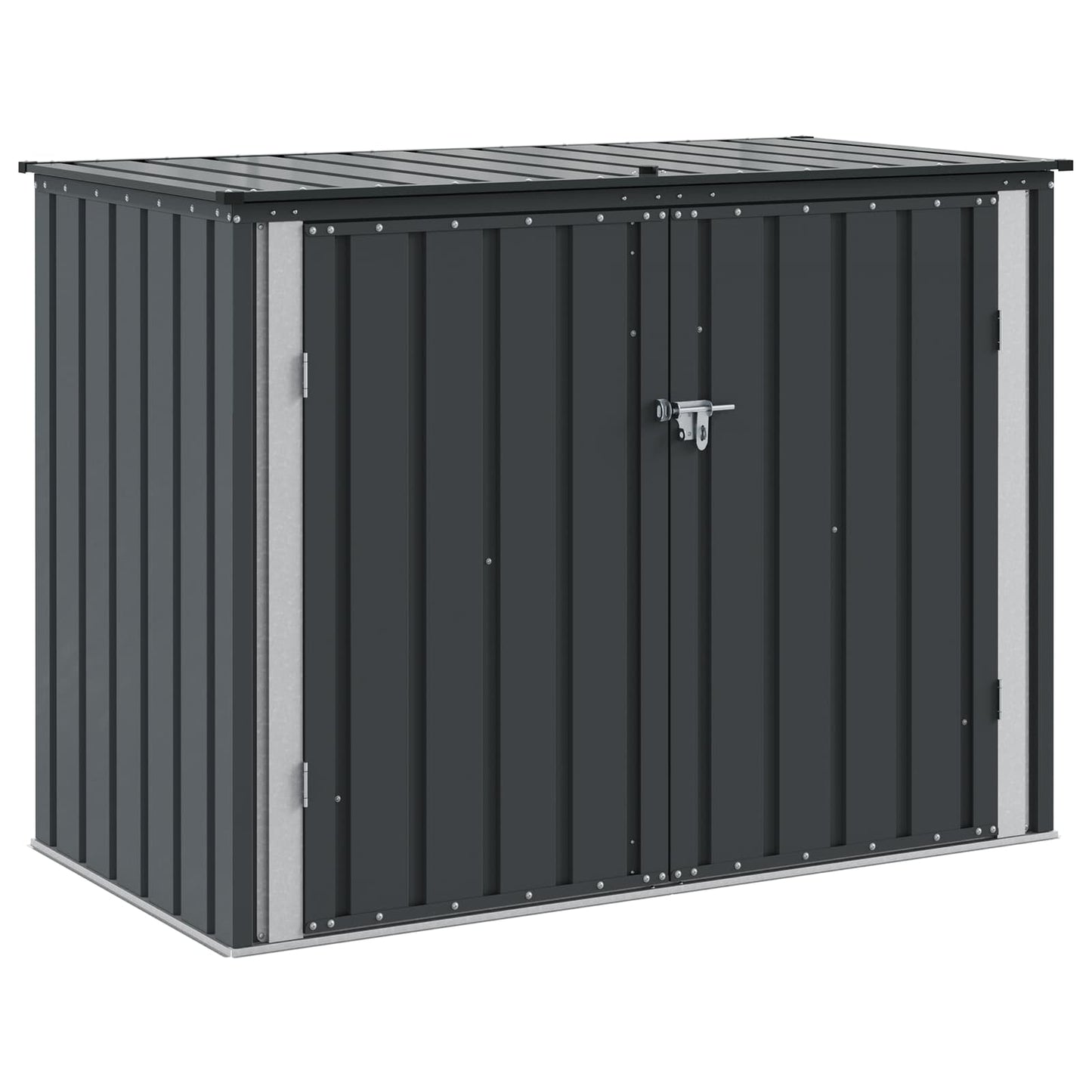 Scatola di Stoccaggio per Giardino Nero 151,5 x 82 x 110,5 cm