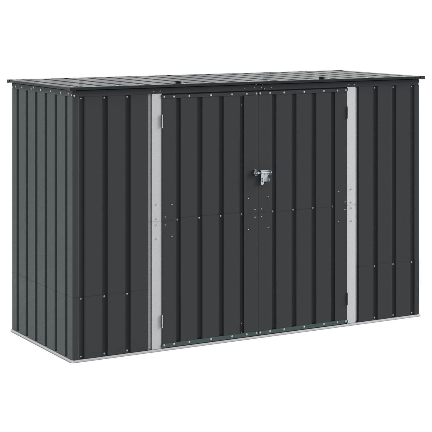 Scatola di Stoccaggio per Giardino Nero 214 x 82 x 132 cm