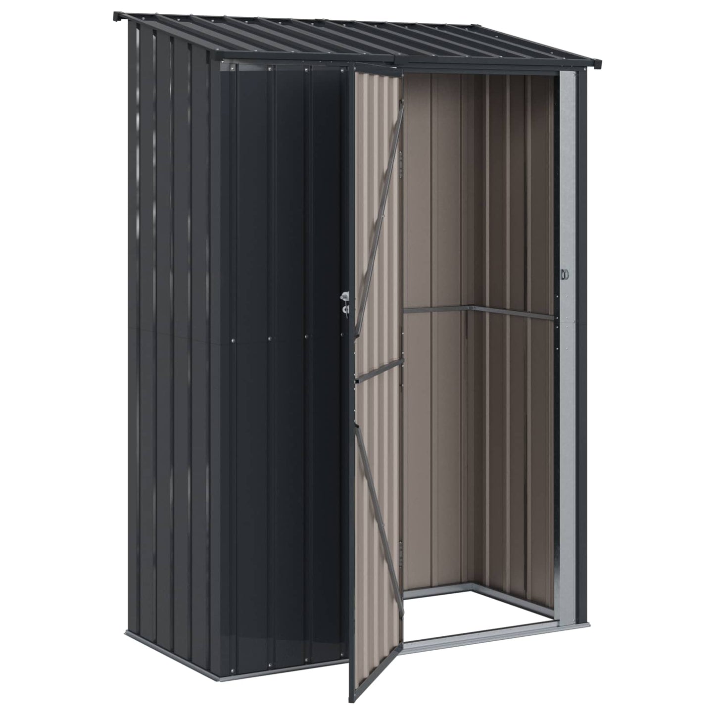 Casette da giardino Antracite 140,5 x 74 x 200 cm Metallo