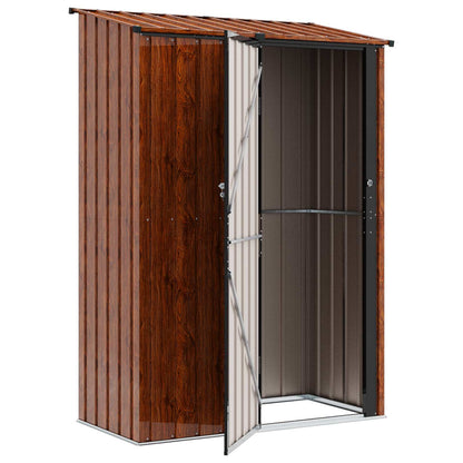 Casette da giardino Marrone 140,5 x 74 x 200 cm Metallo