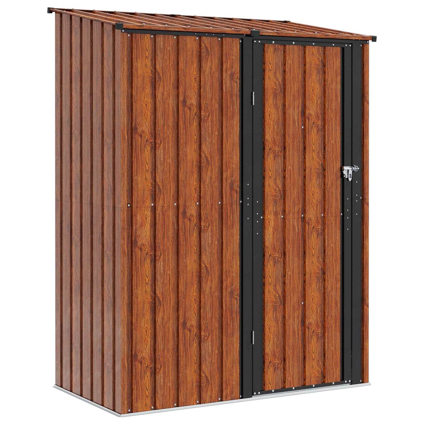 Casette da giardino Marrone 153,5 x 86 x 200 cm Metallo