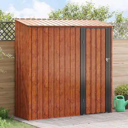Casette da giardino Marrone 203,5 x 73 x 200 cm Metallo