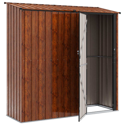 Casette da giardino Marrone 203,5 x 73 x 200 cm Metallo