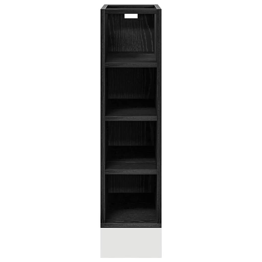 Base per Cucina con lo scaffale Rovere nero 20 x 44,5 x 81,5 cm