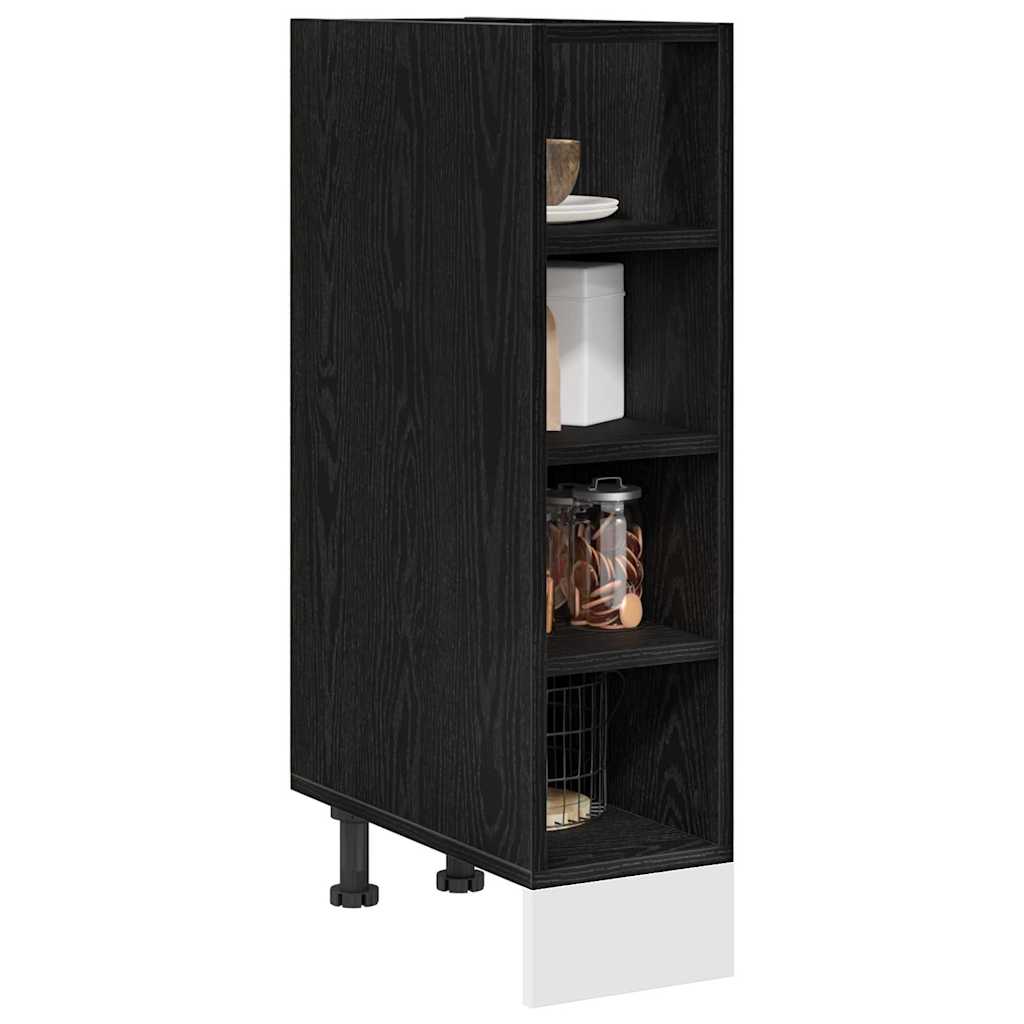 Base per Cucina con lo scaffale Rovere nero 20 x 44,5 x 81,5 cm
