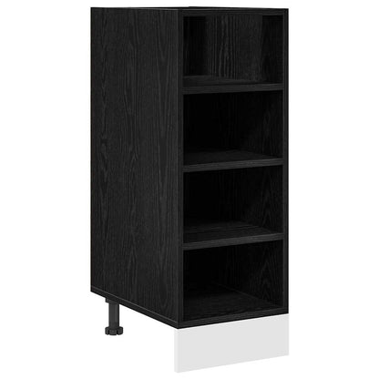 Base per Cucina con lo scaffale Rovere nero 30 x 44,5 x 81,5 cm