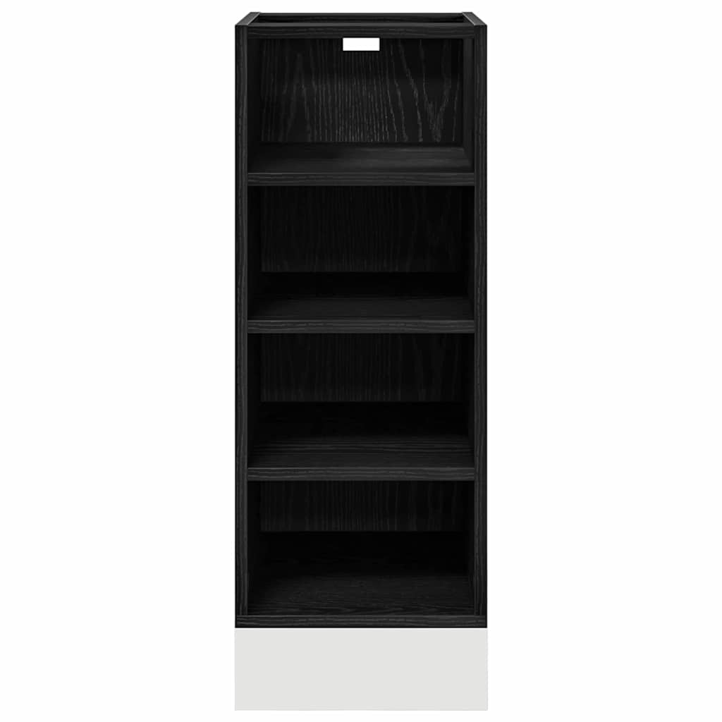 Base per Cucina con lo scaffale Rovere nero 30 x 44,5 x 81,5 cm