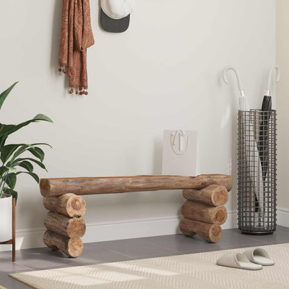 panchina Naturale 110 x 30 x 34 cm Legno di teak solido