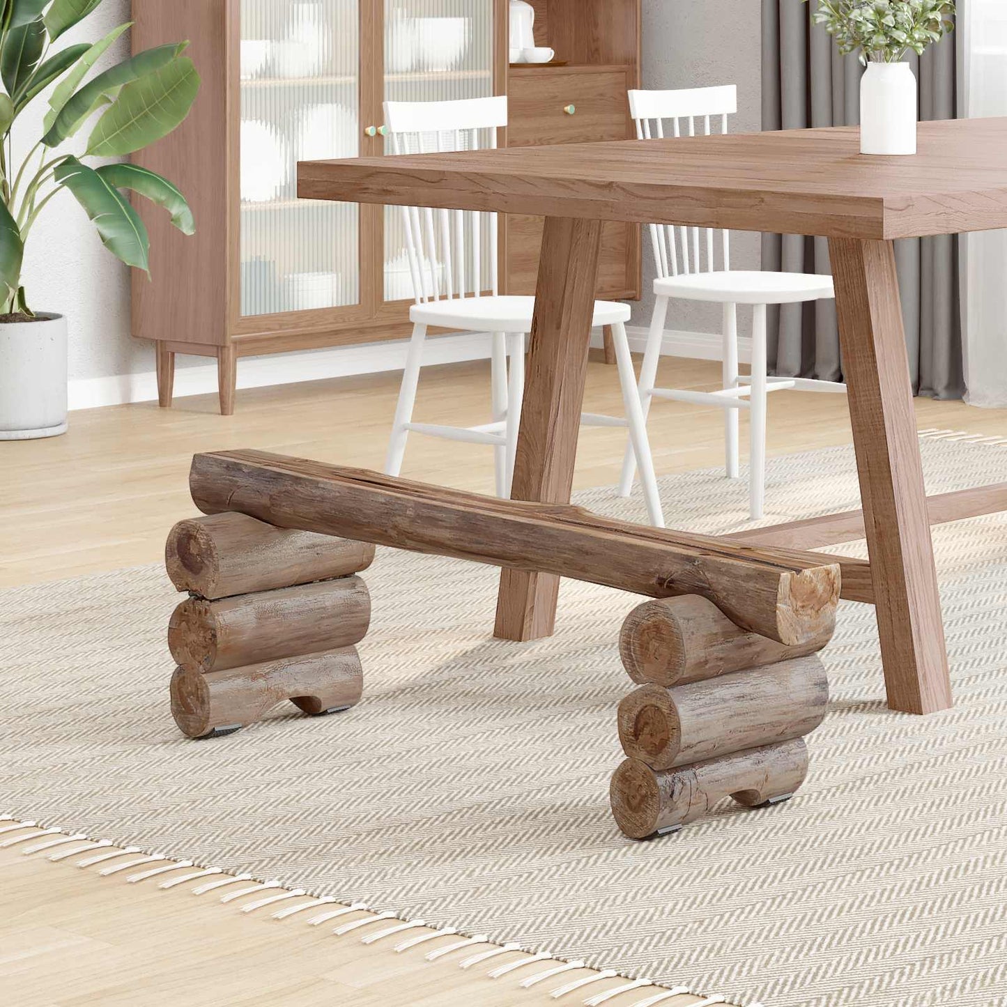 panchina Naturale 110 x 30 x 34 cm Legno di teak solido