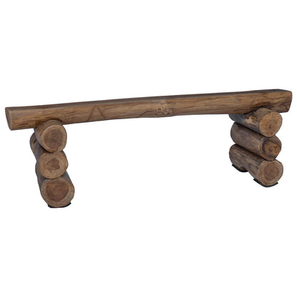panchina Naturale 110 x 30 x 34 cm Legno di teak solido