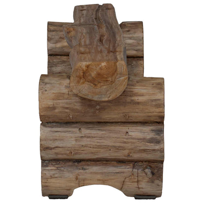 panchina Naturale 110 x 30 x 34 cm Legno di teak solido