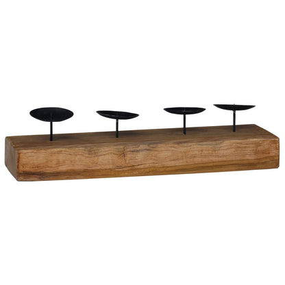 Candelabro Naturale 50 x 15 x 10 cm Legno massello di teak