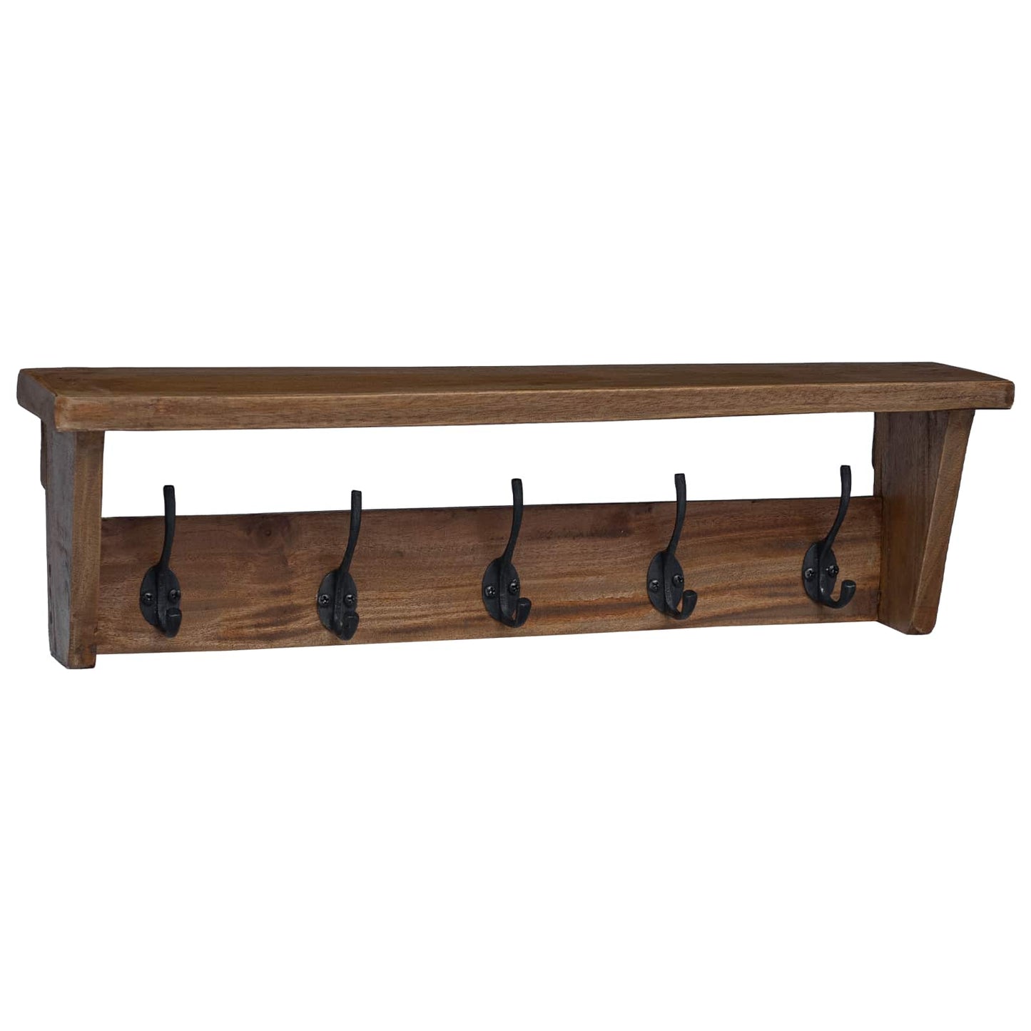 Gruccia Marrone 50 x 10 x 14 cm Legno di Mogano Massello