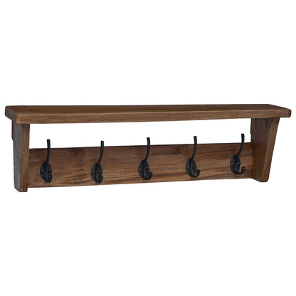Gruccia Marrone 50 x 10 x 14 cm Legno di Mogano Massello
