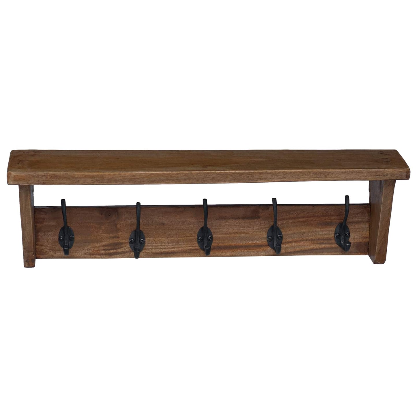 Gruccia Marrone 50 x 10 x 14 cm Legno di Mogano Massello