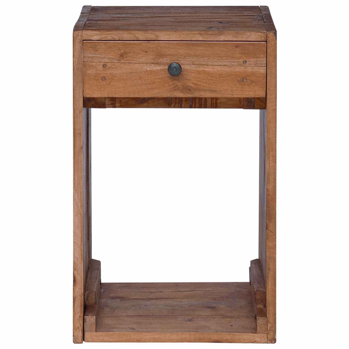 Comodino Marrone 63 x 30 x 79 cm Legno di Mogano Massello