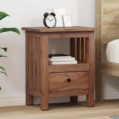 Comodino Marrone 41 x 30 x 50 cm Legno di Mogano Massello
