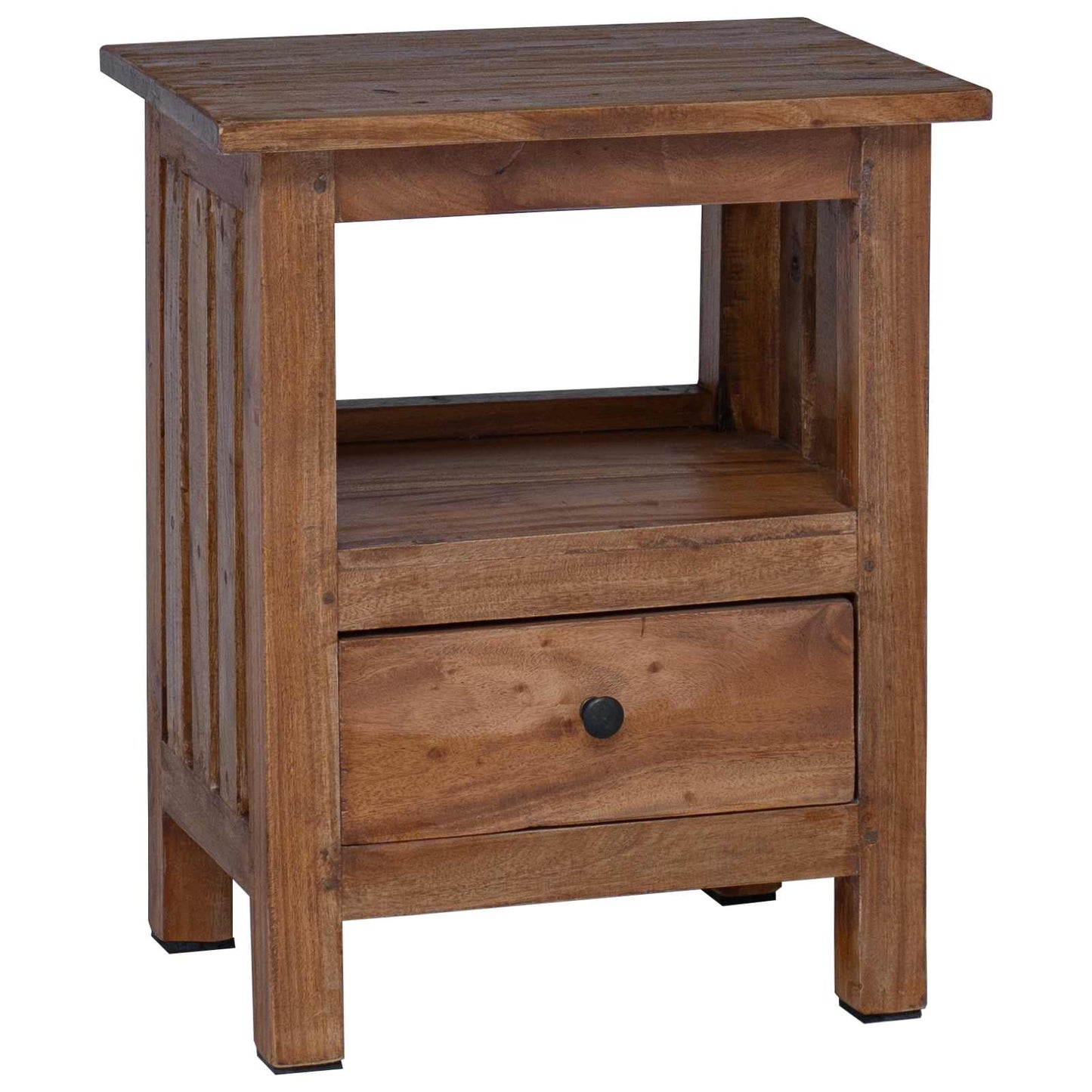 Comodino Marrone 41 x 30 x 50 cm Legno di Mogano Massello