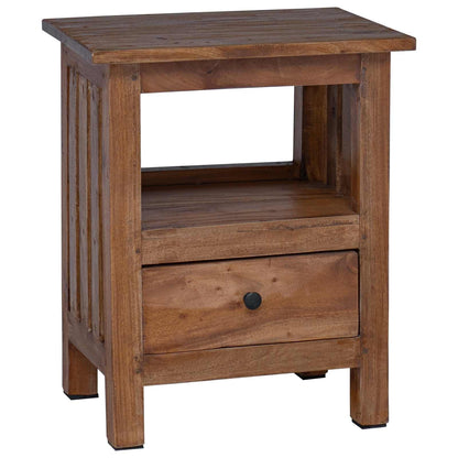 Comodino Marrone 41 x 30 x 50 cm Legno di Mogano Massello