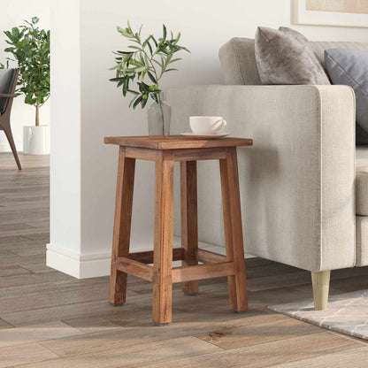 Pouf Naturale 30 x 30 x 47 cm Legno di Mogano