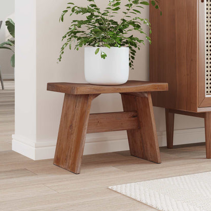Pouf Naturale 40 x 25 x 31 cm Legno di Mogano