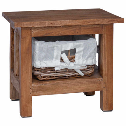 Tavolo laterale Marrone Legno massello di mogano