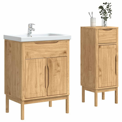 Set di mobili per il bagno con porta FLORO 2 pcs Marrone cerato