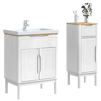 Set di mobili per il bagno con cassetto FLORO 2 pcs Bianco