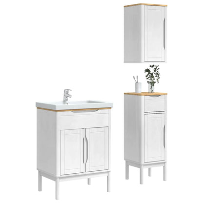 Set di mobili per il bagno con cassetto FLORO 3 pcs Bianco