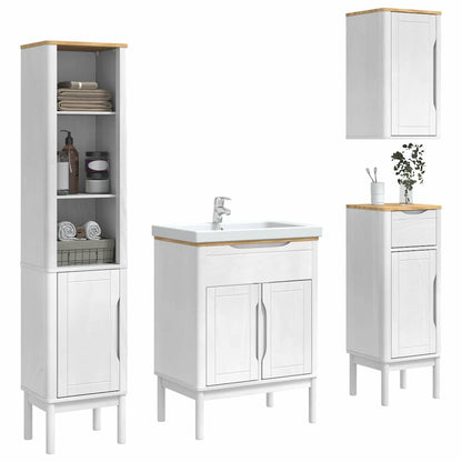 Set di mobili per il bagno con cassetto FLORO 4 pcs Bianco