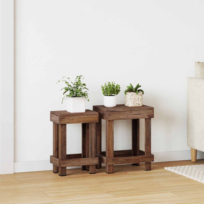 Supporto per piante 2 pcs Marrone 70 x 11 x 27 cm